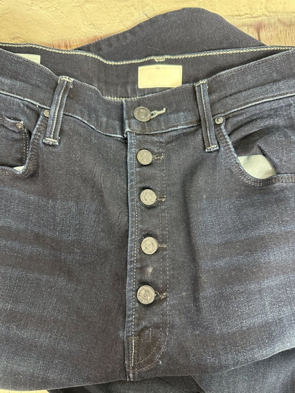 Mother jeans high waisted pixie rail skimp button fly size 27 - Picture 3 of 10
